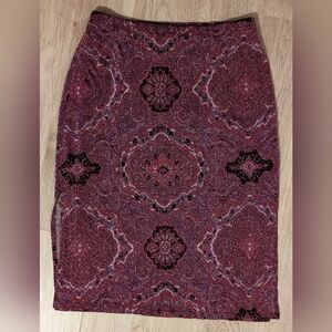 Guess Pattern Sparkly Midi Skirt